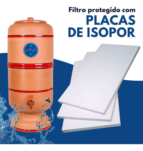 Talha Filtro De Barro Valdrighi Tradicional Com Vela De Cerâmica Tripla Ação Total 5 Litros Água Pura E Geladinha