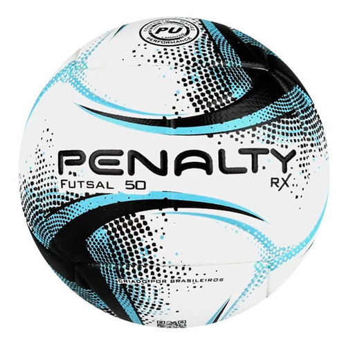 Bola Futsal Penalty Rx 50 Xxi - Bco/pto Un Cor Azul