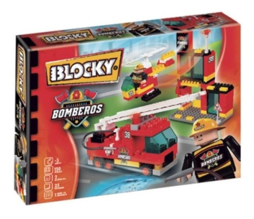 Blocky Bomberos 2 Tipo Rasti Con 150 Piezas Original Dimare