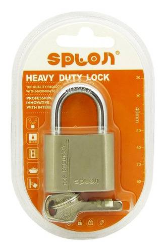 Candado 40mm Splon Top Quality Padlock Con 4 Llaves + Envio 