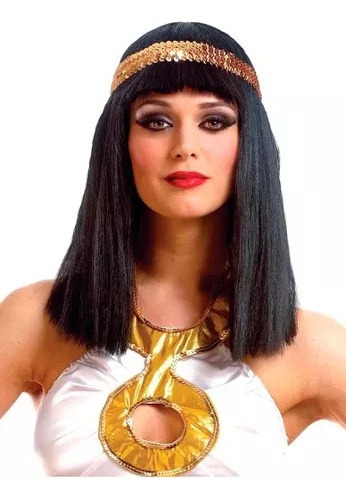 Peluca Cleopatra Egipcia Disfraz Cotillon Fiesta Carioca