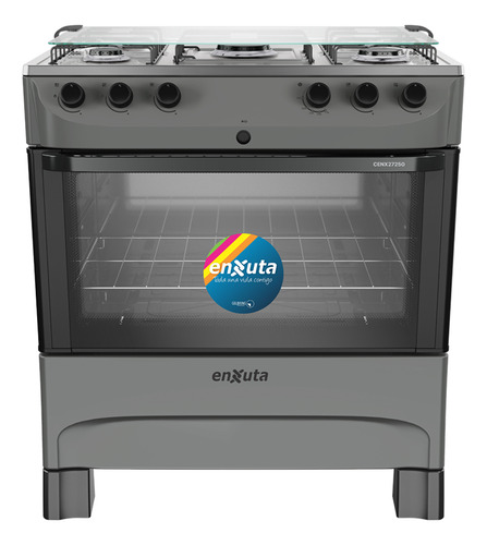 Cocina Supergas 5 Hornallas Titanio Con Termocupla Enxuta