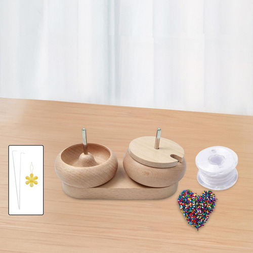 Xyz Cuenco Doble De Madera Para Cuentas Spiner, Cargador De