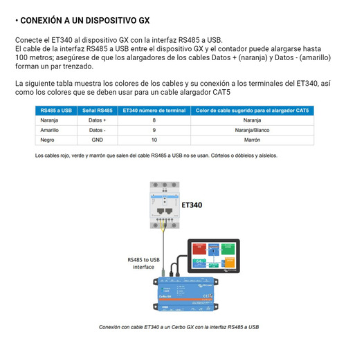 Contador De Energía Trifásico 65a Et340 Victron Energy