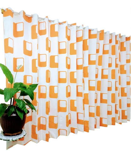 Cortina De Lujo De 2 Hojas, Estampada: Para Recamara/comedor