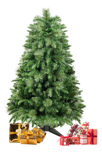 Árbol De Navidad Artificial 120 Cm Con Piñas Fácil Montaje