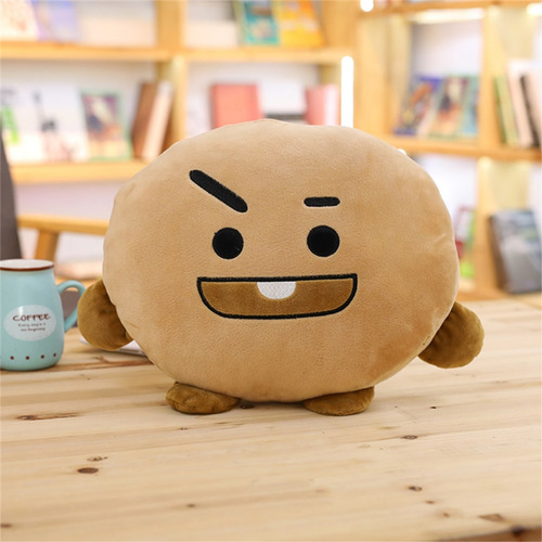 Almohada Bts Bt21 Kpop Coleccion Galleta Marron Shooky