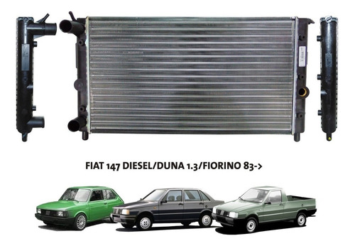 Radiador Fiat 147 Diesel/nafta/duna 1.3/fiorino