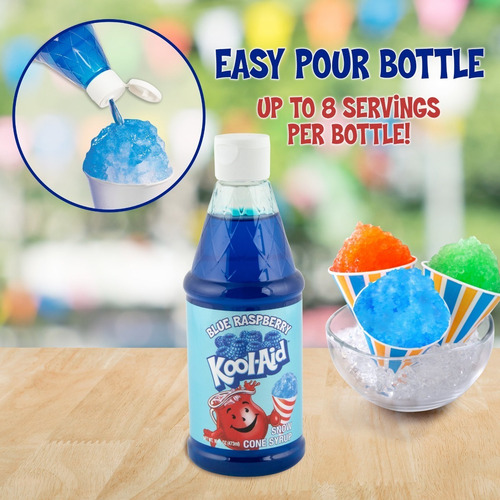 Jarabe Para Raspados De Hielo Kool Aid Blue Raspberry 473ml
