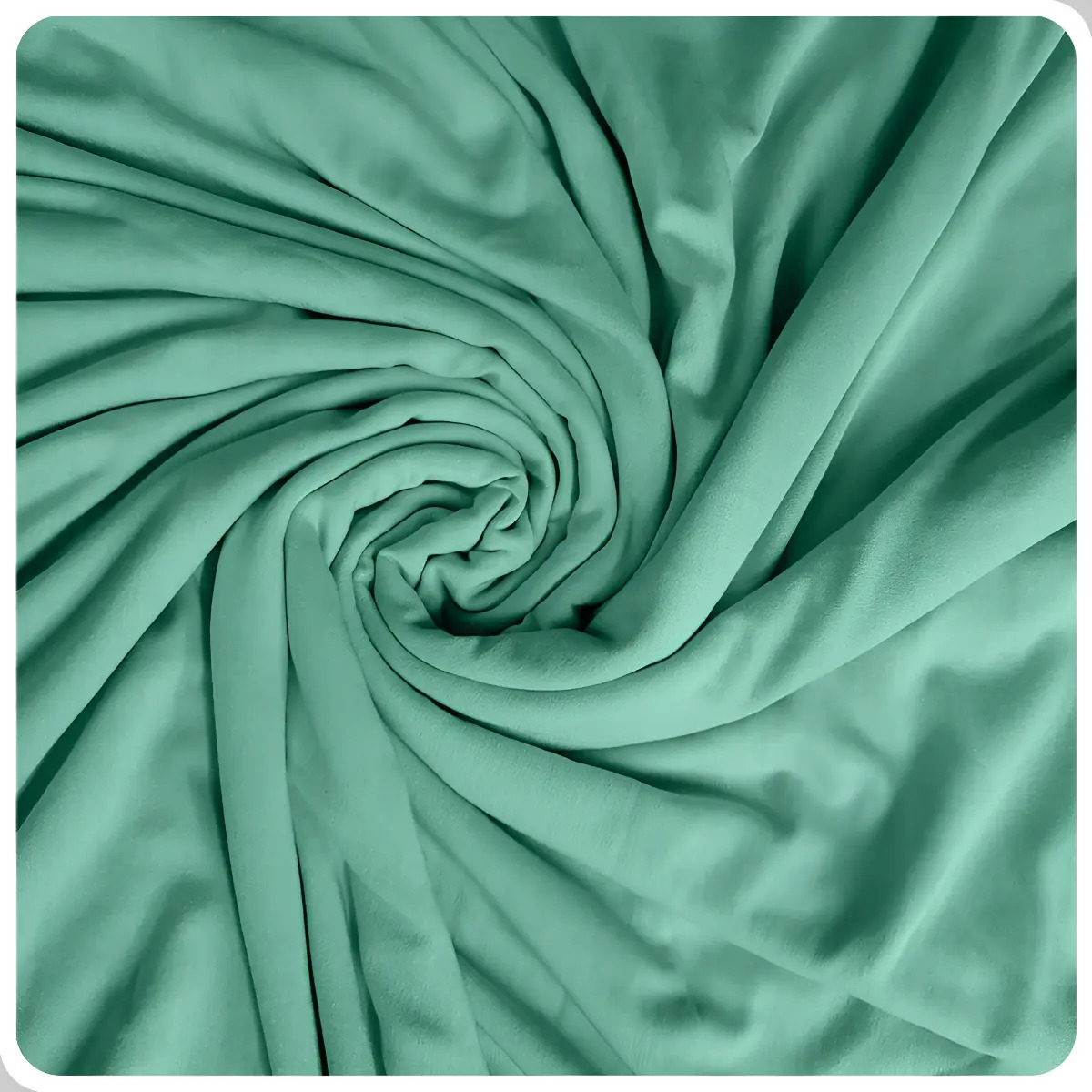 Rolo de Poliéster Liso Verde Água para Calças e Blusas – Brás Tecidos
