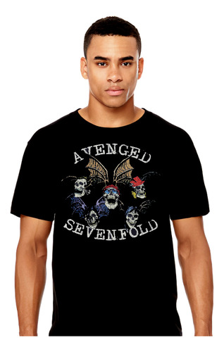 Avenged Sevenfold - Five Skulls - Metal - Polera