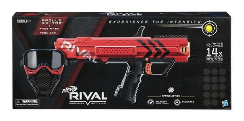 Kit Nerf Rival Con Disparador Apollo Xv Mascara Proyectiles