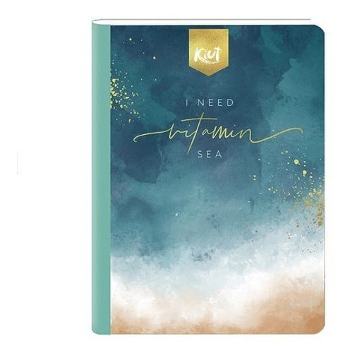 Imagen 2 de 9 de Cuaderno Cosido Kiut Mediano Rayado 100 Hojas + Stickers