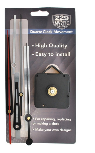 Imagen 1 de 10 de Maquina Reloj Pared Blíster 3 Juegos Agujas Armado 15mm 229