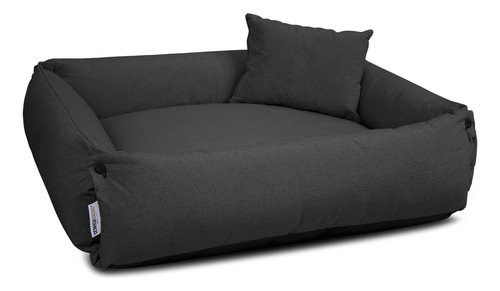 Caminha Pet 100% Sustentável Caminha Para Cachorro 65x50 Cor Cinza-escuro Desenho Liso