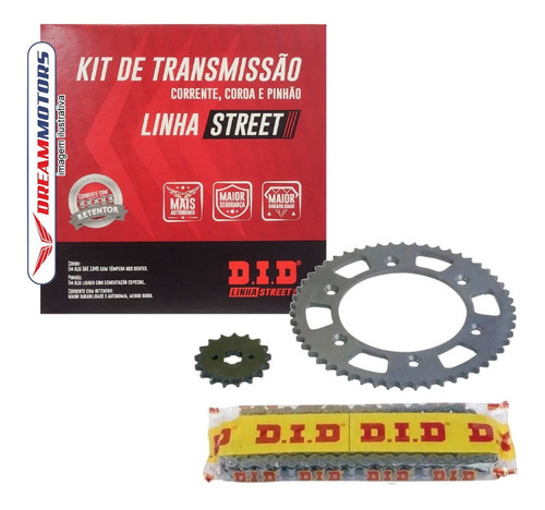 Kit Relação Did Yamaha Fz25 Fazer 250 2018 2019 2020 2021