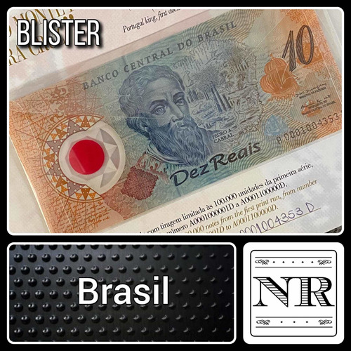 Brasil - 10 Reais - Año 2000 / 01 - P #248 - Blister