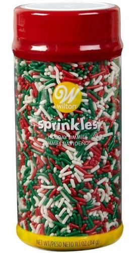 Sprinkles Mix Granas Rojos Verdes Blancos Navidad Wilton 