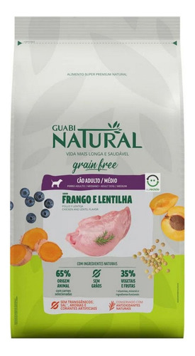 Ração Cães Guabi Natural Grain Free Ad Médio Frango 2,5kg