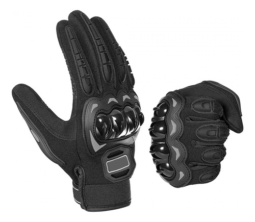 2x Guantes De Moto Pantalla Táctil Completo Moto Negro L