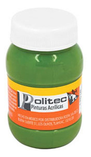 Pintura Politec Acrilica 100ml Serie 300 1 Color / 1 Pieza Color 328 VERDE HOJA