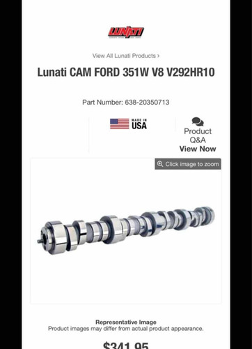 Leva Lunati Cam Ford 302-351 638-20350713 Nueva
