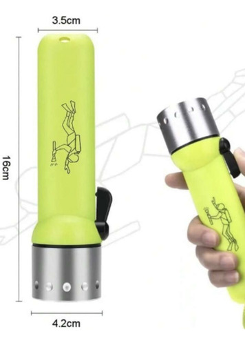 Lanterna Para Mergulho Noturno Led Prova Dagua Profissional