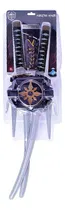 Comprar Juego De Armas Ninja Katanas 70 Cm + Accesorios Duende Azul Color Gris Con Negro