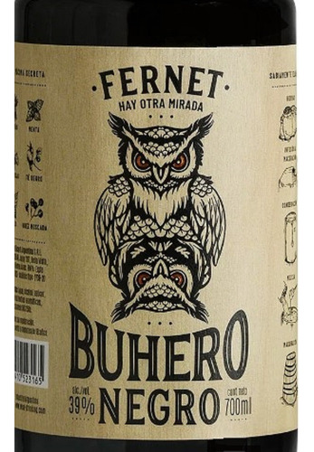 Fernet Buhero Negro 39 Alc 700ml