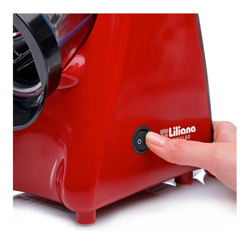 Multi Rallador Electrico Liliana Easysalad Asm100 4cuchillas Color Rojo