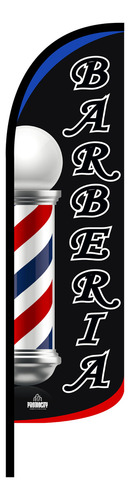 Bandera Publicitaria Barbería (4x1) Completa