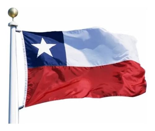 Bandera Chilena Bordada 140x210cms Excelente Calidad
