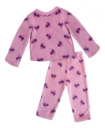 Conjunto Pijama Para Niña Corazones 