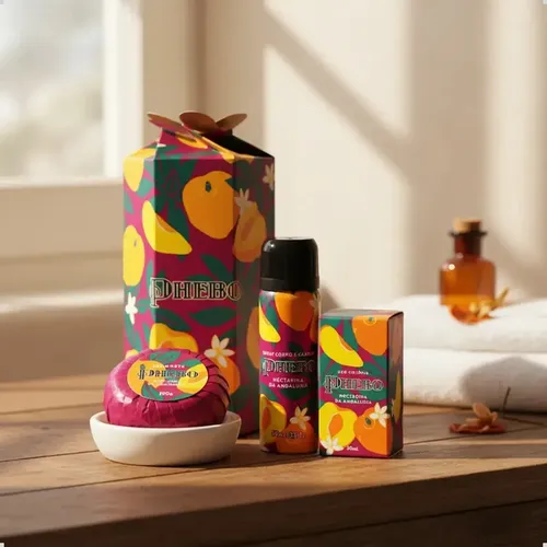 Kit Phebo Nectarina Da Andaluzia Spray Sabonete Colônia | MercadoLivre