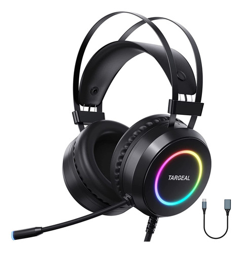 Targeal Auriculares Usb Con Micrfono Para Pc, Ps5, Ps4, Inte