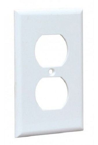 Tapa Pvc Para Tomacorriente Doble Tipo 270 Blanca (pack 10)