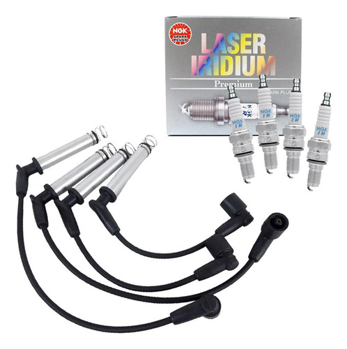 Kit Vela E Cabo Vela Ignição Fiat Strada 1.3 2020 A 2023 Ngk