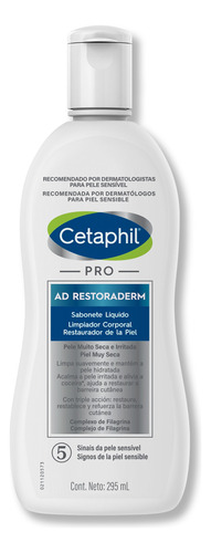 Sabonete líquido Cetaphil Pro Ad Restoraderm 295 ml
