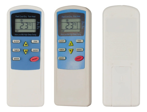 Control Aire Acondicionado Minisplit Compatible Rheem Resistente Digital Azul