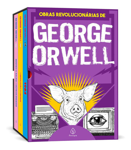 Box Livros 1984+ A Revolução Dos Bichos+ Dentro Da Baleia