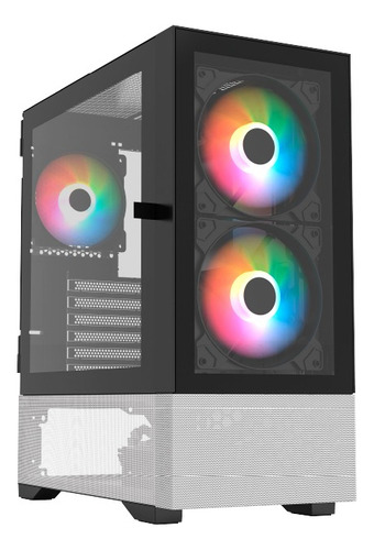 Gabinete Balam Rush Nitrox Aircool 5500cbw 3fan 1/2torre N/b