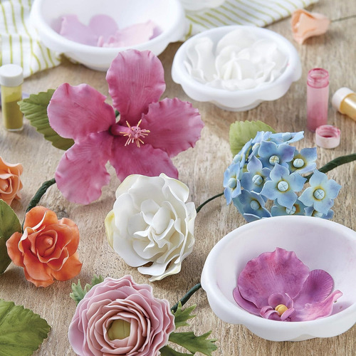 Cuencos Para Dar Forma A Flores X 6 Wilton Color Blanco