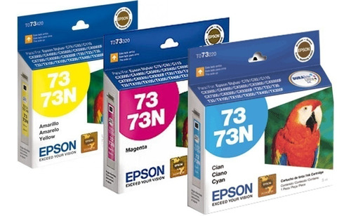 Cartucho Epson 73 Originales Colores Amarillo Cyan O Magenta