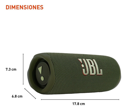 Bocina Portátil Jbl Flip 6 Bluetooth, Verde. Color Verde - Excelente (Reacondicionado)