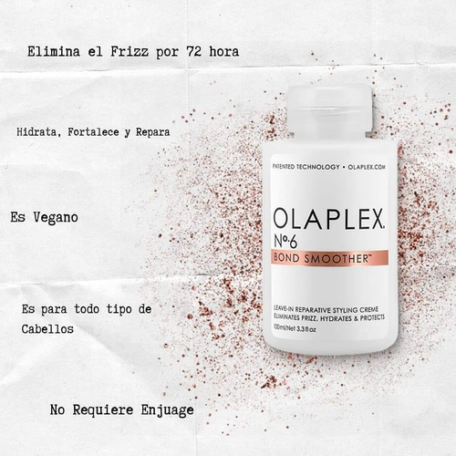 Imagen 3 de 5 de Olaplex 6 Bond Smoother Crema De Peinado Sin Enjuague 100 Ml