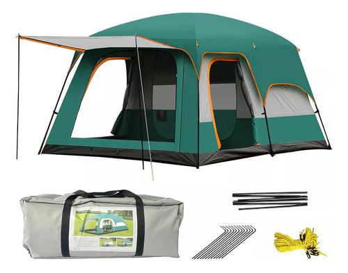 Grande 4-6 Personas Tienda Casa Tent Campaña Camping Acampar