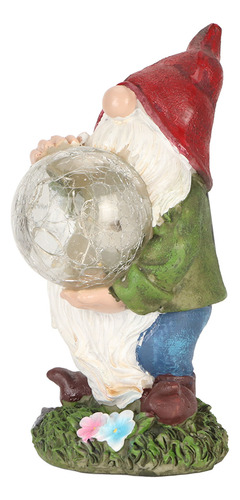Estatua De Gnomos Solares Para Exteriores Pintada A Mano Que