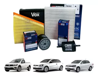 Kit Revisão Filtros Vw Gol Saveiro Voyage 1.6 8v G5 G6 G7