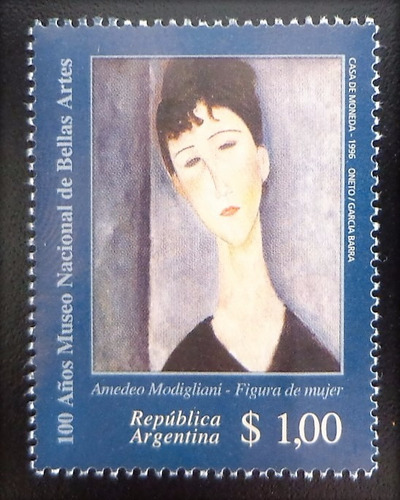 Argentina Arte, Sello Gj 2806 Pint Modigliani 96 Mint L10237