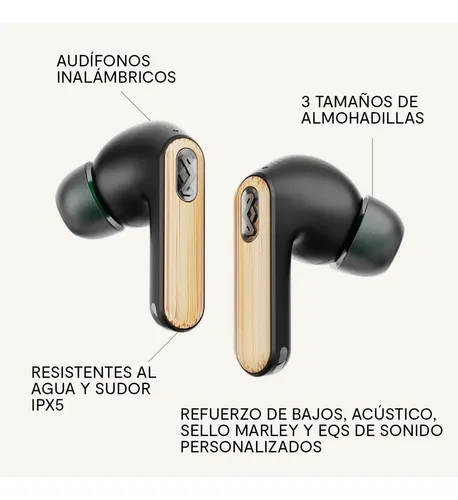 Audífonos Bluetooth True Wireless Redemption Anc 2 Marley